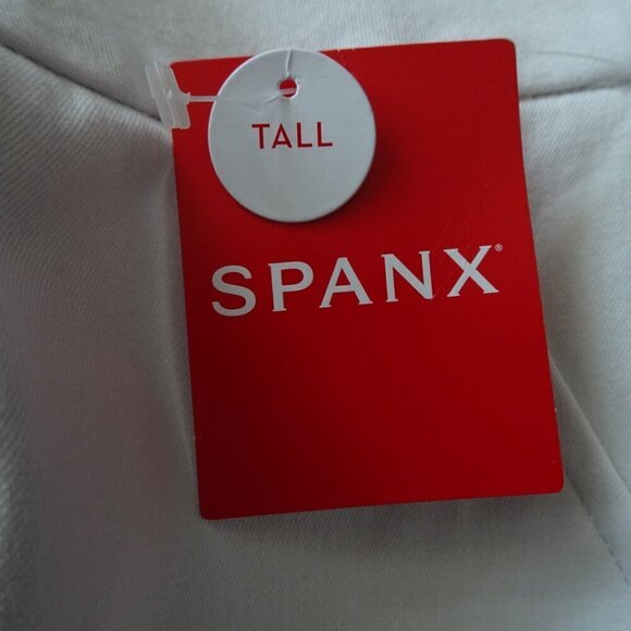 Spanx On-The-Go Slim Straight Pant Women's Size L White Classic Stretch 20372T - Picture 7 of 9